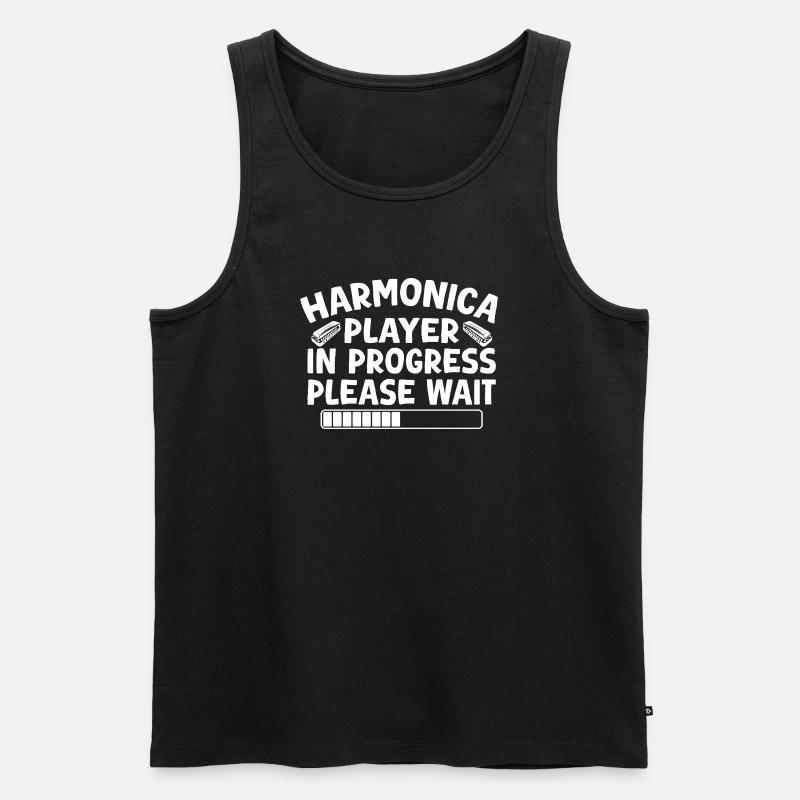 Harmonica Musican In Progress Harmonica - Men's Premium Organic Tank Top - black