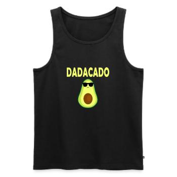 DADACADO Avocado with Sunglasses - Men's Premium Organic Tank Top - black - Front - Michal (187cm)