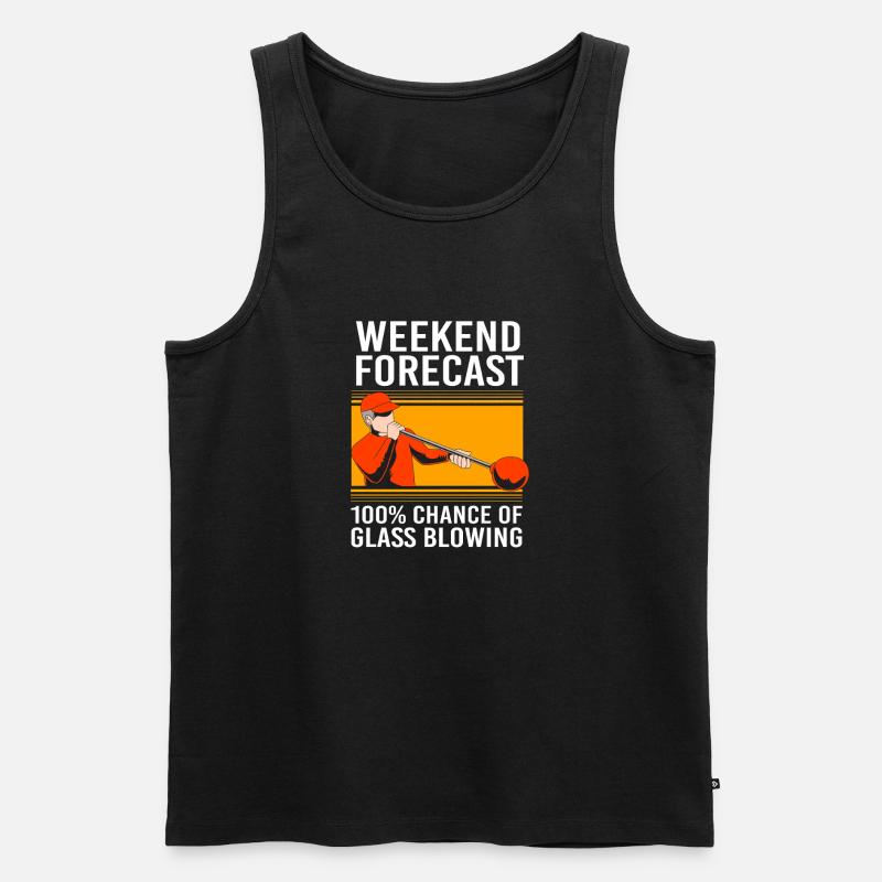 Glas Glasbläser - Männer Premium Bio Tank Top - Schwarz