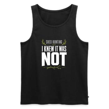 Schuppen-jagd-schuppen-jäger-geweih-jagd-weißwedel - Männer Premium Bio Tank Top - Schwarz - Vorne - AI Model Male 178 light (178cm)