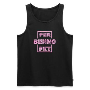 Benno as a unique - Men's Premium Organic Tank Top - black - Front - AI Model Male 178 light (178cm)