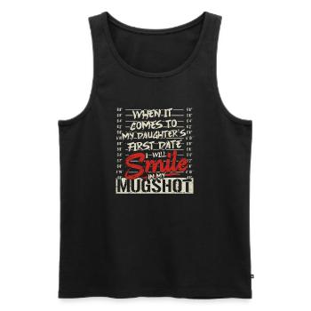 Schützendes Papa-Polizeifoto - Männer Premium Bio Tank Top - Schwarz - Vorne - AI Model Male 178 light (178cm)