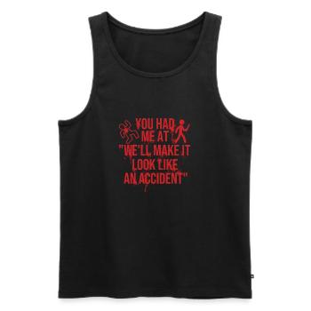 Make It Look Like Accident True Crime - Men's Premium Organic Tank Top - black - Front - Michal (187cm)