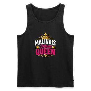 Malinois Mom Queen - Men's Premium Organic Tank Top - black - Front - AI Model Male 178 light (178cm)