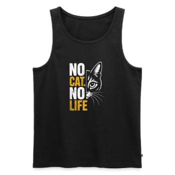 No Cat No Life Cat Design - Débardeur bio Premium Homme - noir - Devant - Michal (187cm)