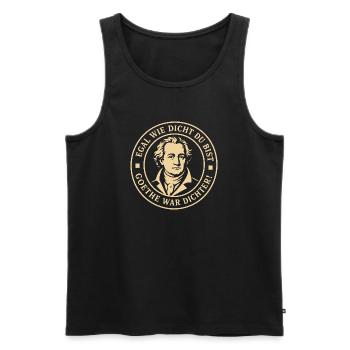 Goethe War Dichter Lustiger Dichter Spruch - Männer Premium Bio Tank Top - Schwarz - Vorne - AI Model Male 178 light (178cm)