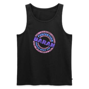 Perfekt Baran - Männer Premium Bio Tank Top - Schwarz - Vorne - Michal (187cm)