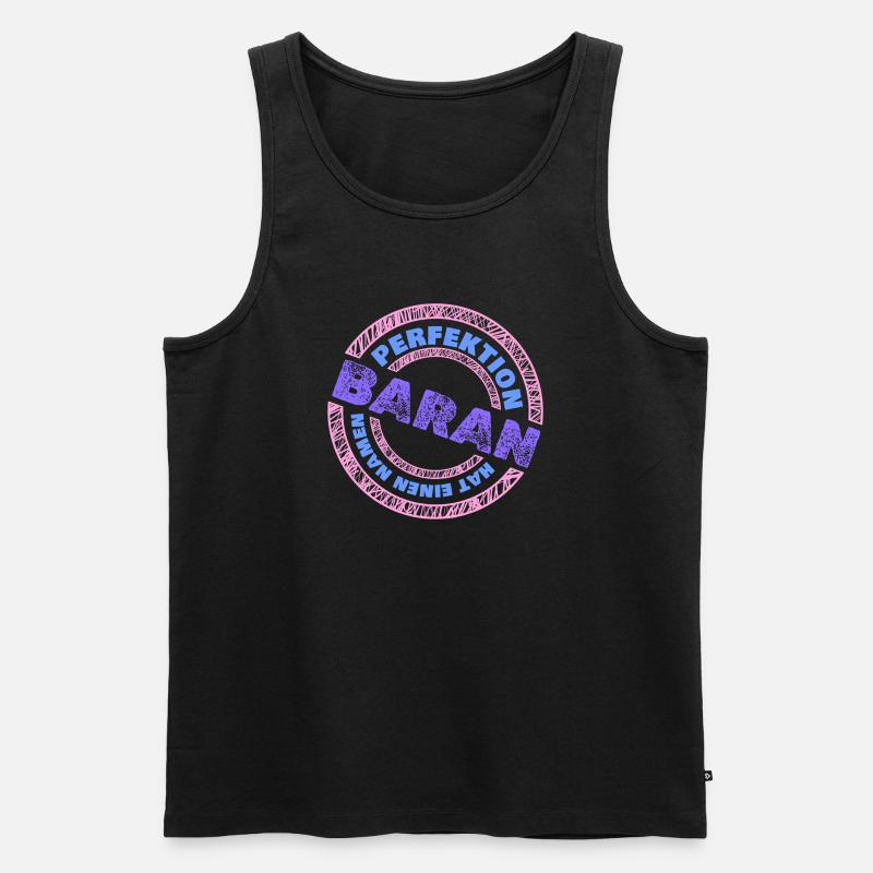 Perfekt Baran - Männer Premium Bio Tank Top - Schwarz
