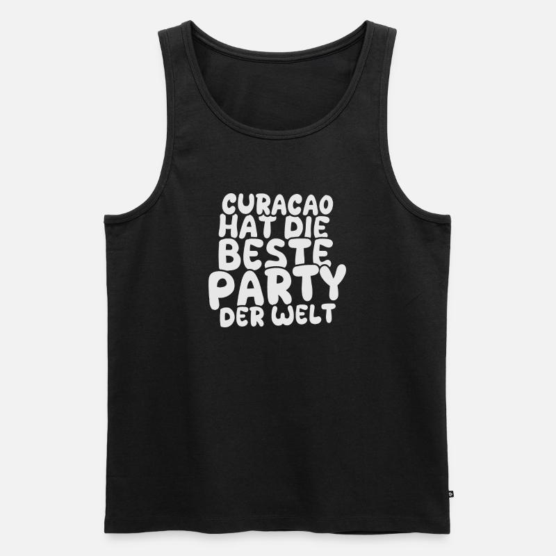 Feiern Curacao - Männer Premium Bio Tank Top - Schwarz