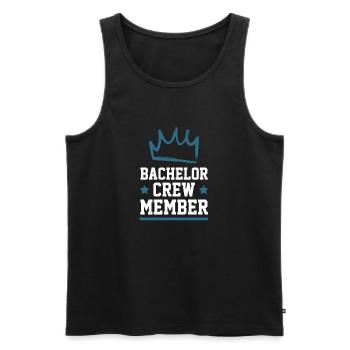 Équipage Bachelor - Débardeur bio Premium Homme - noir - Devant - Michal (187cm)