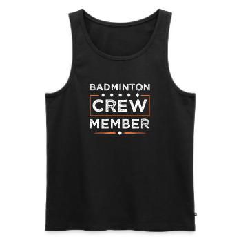 Équipe de badminton - Débardeur bio Premium Homme - noir - Devant - Michal (187cm)