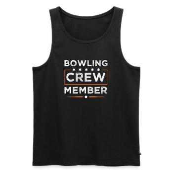 Bowling Crew - Men's Premium Organic Tank Top - black - Front - Michal (187cm)