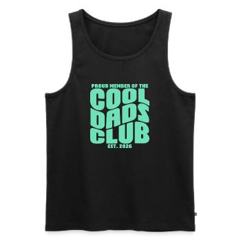 Cadeau de la fête des pères 2026 - Club des papas cool - Débardeur bio Premium Homme - noir - Devant - AI Model Male 178 light (178cm)
