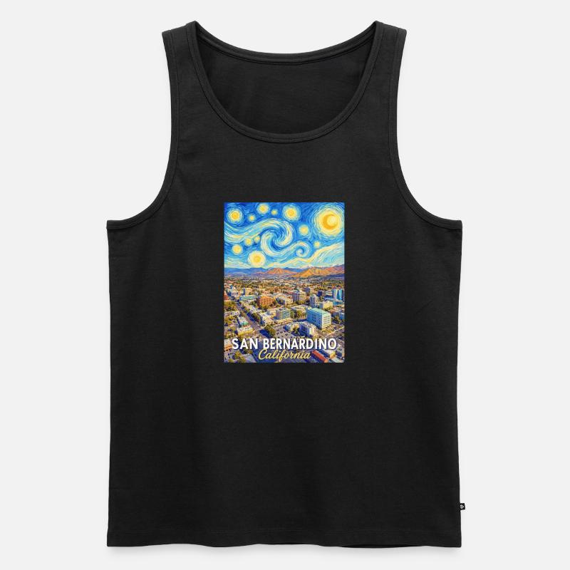 Sternenhimmel San Bernardino - Männer Premium Bio Tank Top - Schwarz