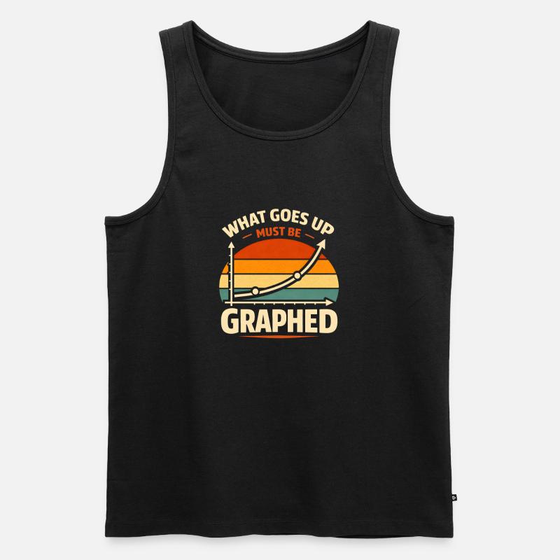 Was steigt, wird geplottet | Daten Nerd - Männer Premium Bio Tank Top - Schwarz