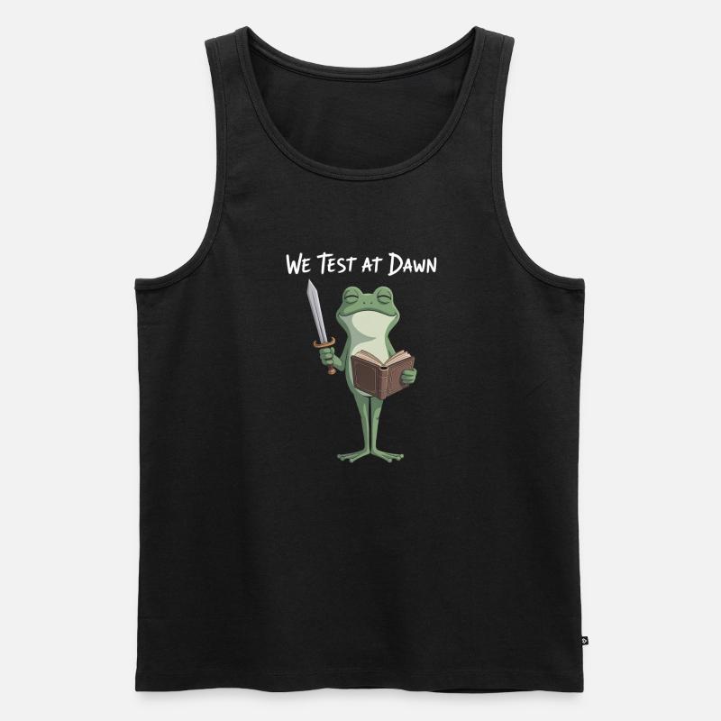 Dawn Test Froschritter - Männer Premium Bio Tank Top - Schwarz
