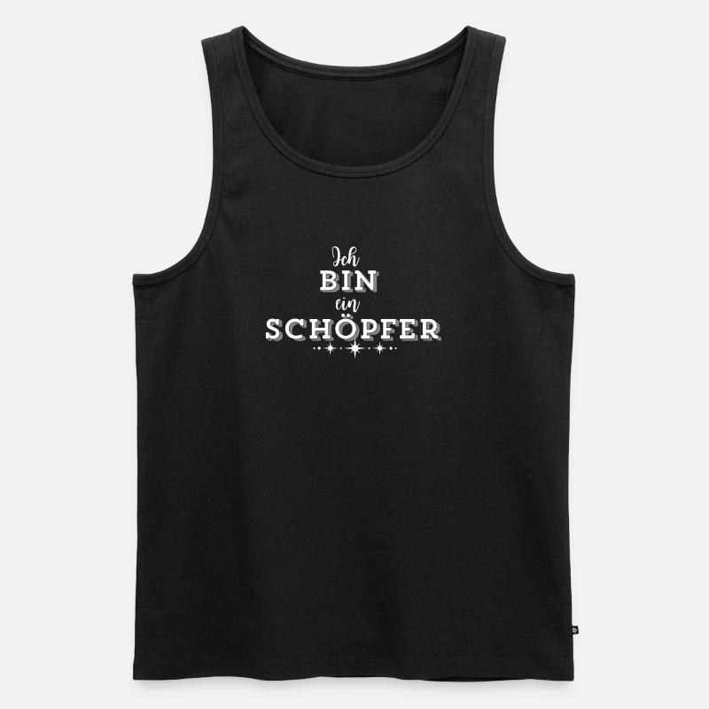 SCHÖPFERKRAFT – Deine Statement Mode - Männer Premium Bio Tank Top - Schwarz