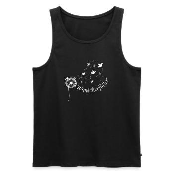 Wunscherfüller - Wortschätze - vergessene Wörter - Männer Premium Bio Tank Top - Schwarz - Vorne - Michal (187cm)