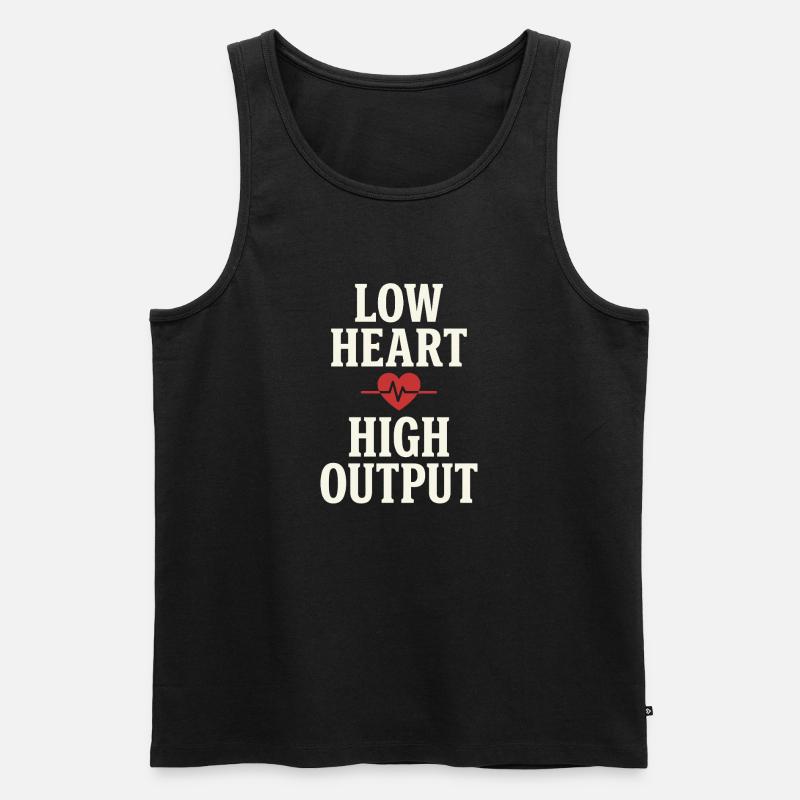 Zone 2 Training Herzfrequenztraining Einfaches - Männer Premium Bio Tank Top - Schwarz