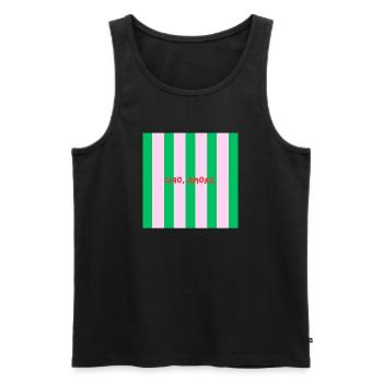 Minimalist CIAO, AMORE. Graphic Tee Design - Débardeur bio Premium Homme - noir - Devant - AI Model Male 178 light (178cm)