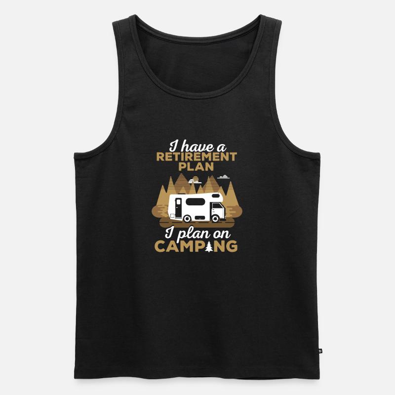 Retirement Camping Plan - Men's Premium Organic Tank Top - black