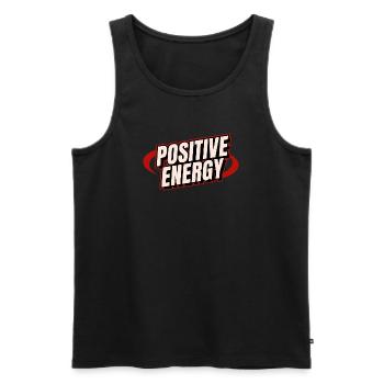 Positive Energy - Men's Premium Organic Tank Top - black - Front - AI Model Male 178 light (178cm)