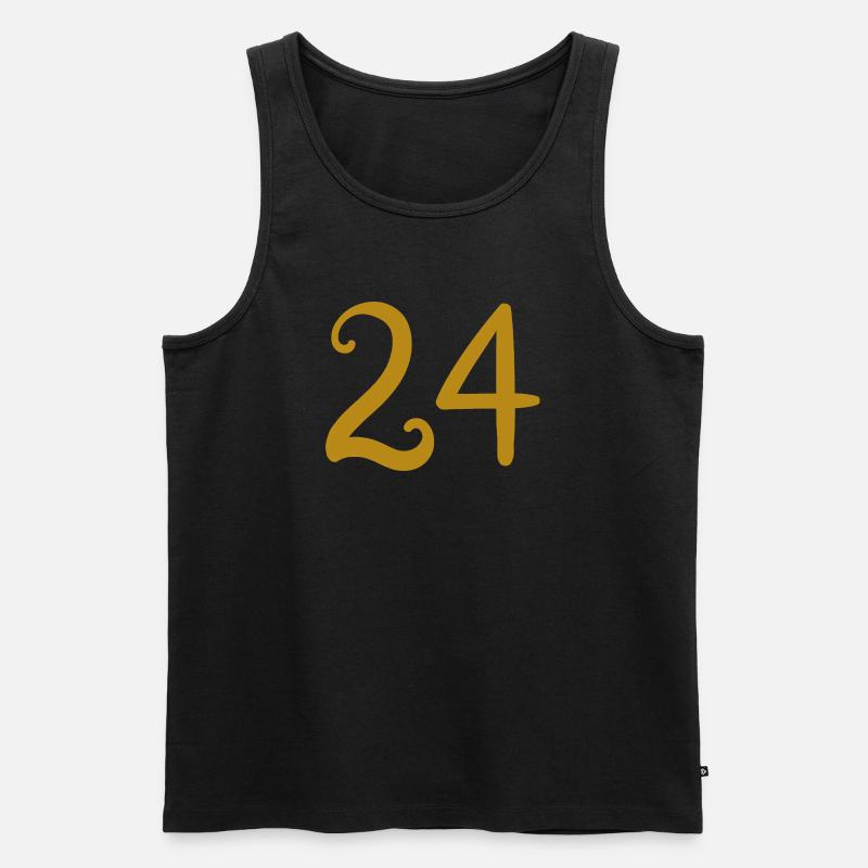 24 - Männer Premium Bio Tank Top - Schwarz