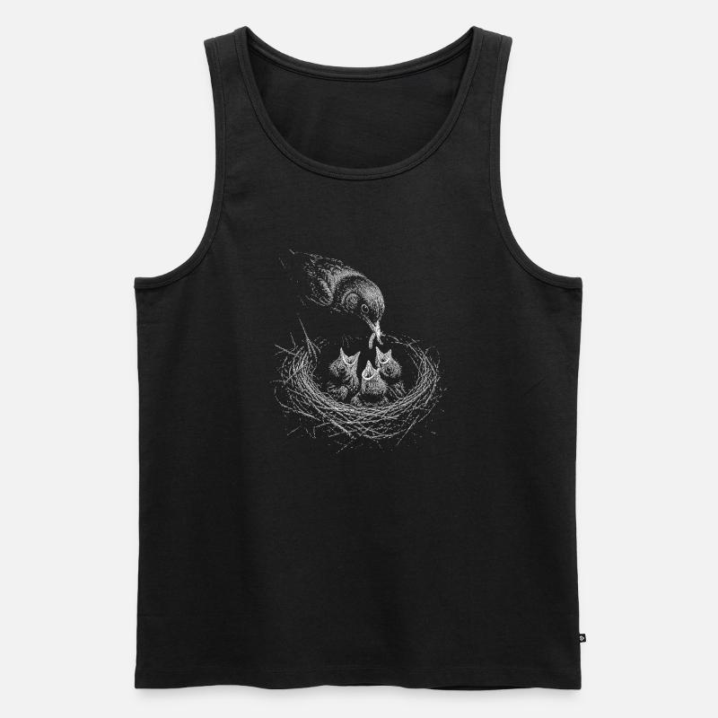 Amsel - Männer Premium Bio Tank Top - Schwarz