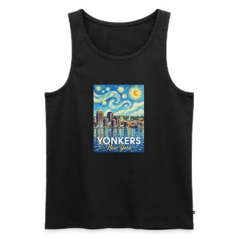 Yonkers, New York - Männer Premium Bio Tank Top - Schwarz - Vorne - AI Model Male 178 light (178cm)