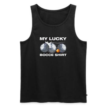 My lucky bocce Petanque Boule Boulespieler - Männer Premium Bio Tank Top - Schwarz - Vorne - Michal (187cm)