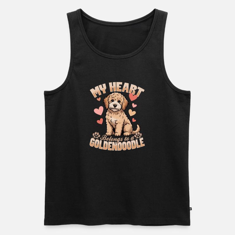 Goldendoodle Dog Breed - Männer Premium Bio Tank Top - Schwarz