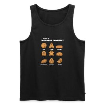 Basics of Capybara Geometry Funnier - Men's Premium Organic Tank Top - black - Front - AI Model Male 178 light (178cm)