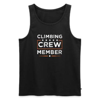 Climbing Crew - Men's Premium Organic Tank Top - black - Front - Michal (187cm)