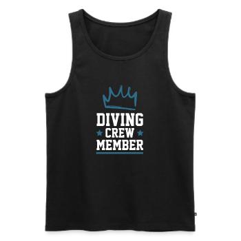 Diving Crew - Men's Premium Organic Tank Top - black - Front - Michal (187cm)