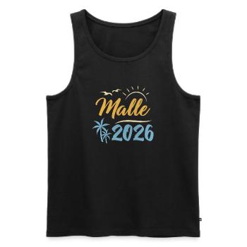 Malle 2026 - Débardeur bio Premium Homme - noir - Devant - AI Model Male 178 light (178cm)
