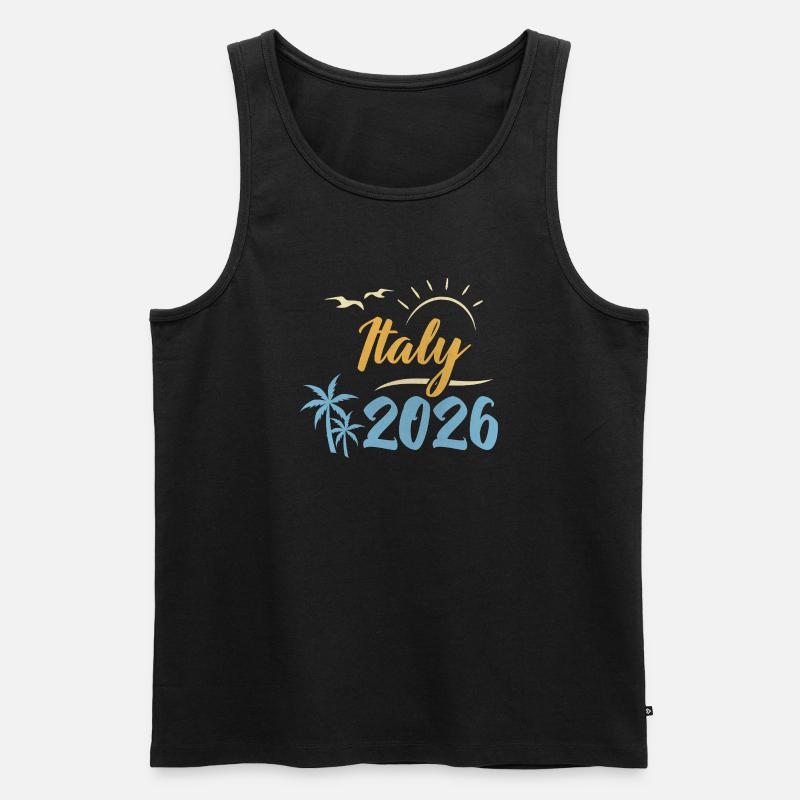 Italien 2026 - Männer Premium Bio Tank Top - Schwarz