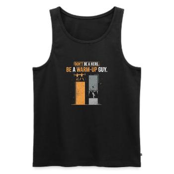 Calisthénie des héros - Débardeur bio Premium Homme - noir - Devant - Michal (187cm)