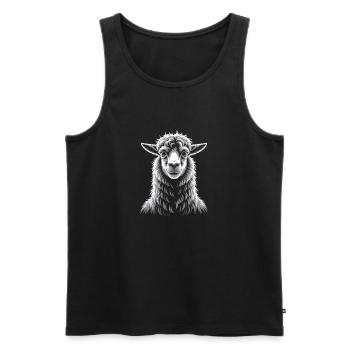 lama - Men's Premium Organic Tank Top - black - Front - AI Model Male 178 light (178cm)