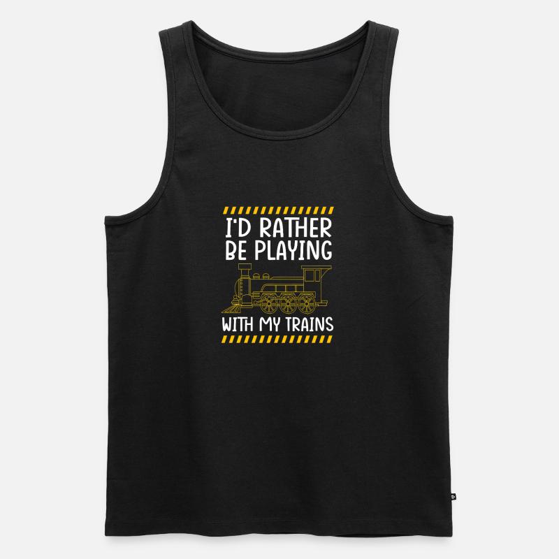 Modelleisenbahn Modellbau Modellbauer - Männer Premium Bio Tank Top - Schwarz
