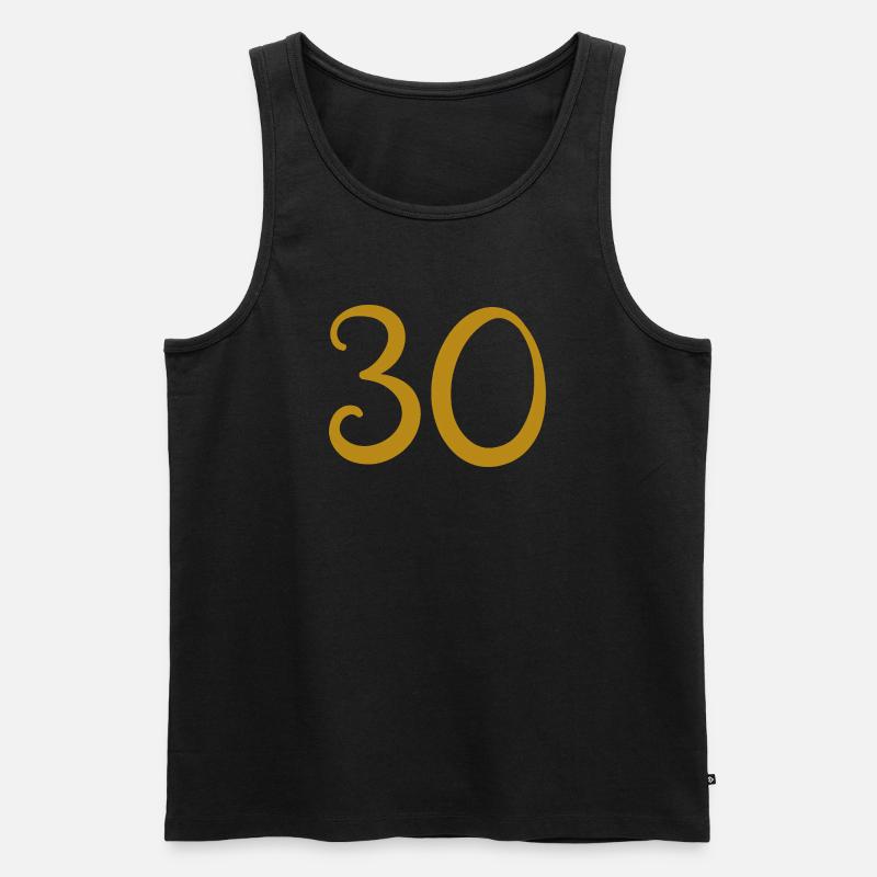 30 - Männer Premium Bio Tank Top - Schwarz