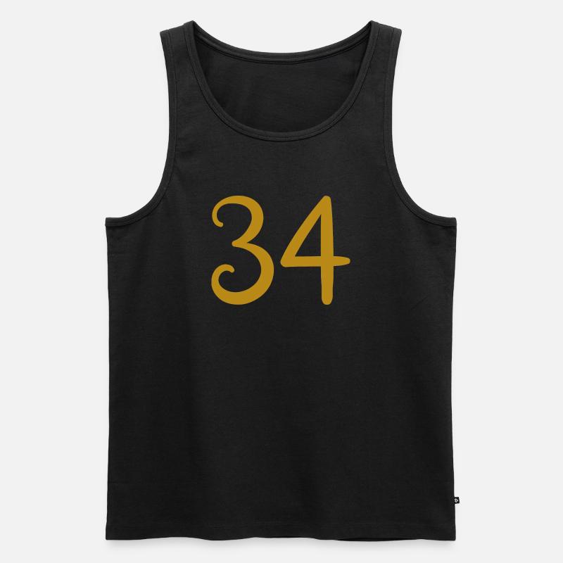 34 - Männer Premium Bio Tank Top - Schwarz