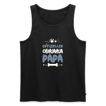 Offizieller Chihuahua Papa - Männer Premium Bio Tank Top - Schwarz - Vorne - Michal (187cm)