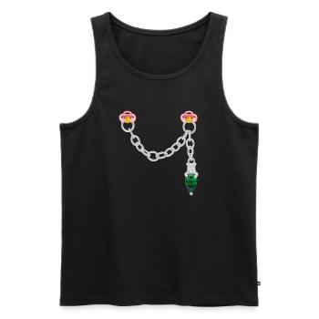 Silberner Steckverbinder - Männer Premium Bio Tank Top - Schwarz - Vorne - AI Model Male 178 light (178cm)