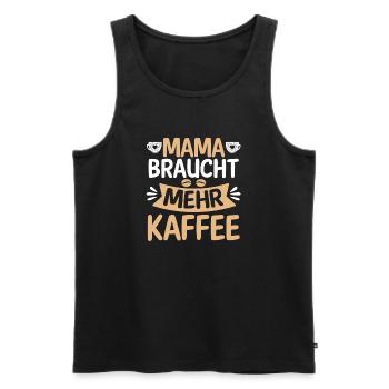 Kaffee Kaffeeliebhaber Mutter Mama - Männer Premium Bio Tank Top - Schwarz - Vorne - AI Model Male 178 light (178cm)