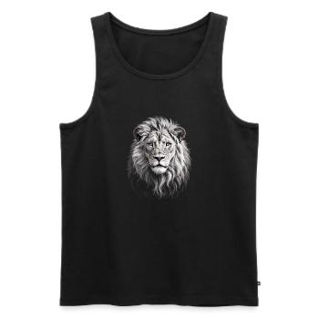 Lion Head Lion - Débardeur bio Premium Homme - noir - Devant - Michal (187cm)
