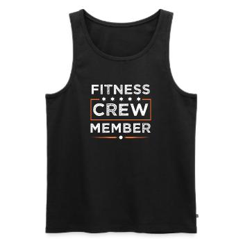 Équipe de remise en forme - Débardeur bio Premium Homme - noir - Devant - Michal (187cm)