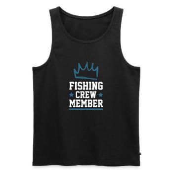 Fishing Crew - Männer Premium Bio Tank Top - Schwarz - Vorne - Michal (187cm)