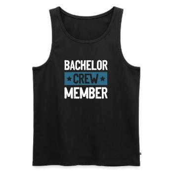 Équipage Bachelor - Débardeur bio Premium Homme - noir - Devant - Michal (187cm)