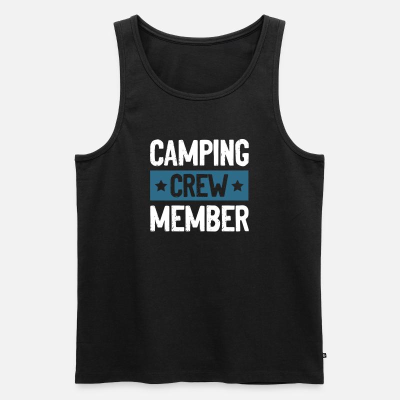 Camping Crew - Männer Premium Bio Tank Top - Schwarz