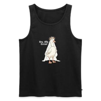 Mrs Silly Goose Funny Wedding Couple Humor - Men's Premium Organic Tank Top - black - Front - Michal (187cm)